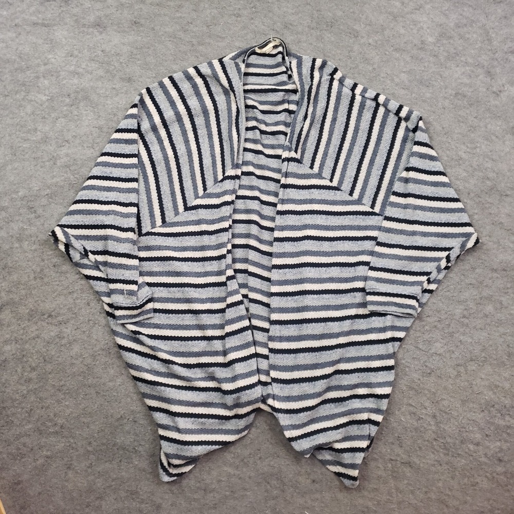 Painted Threads Sweater Women XS Gray Cardigan Dolman Sleeve Striped Knit Casual